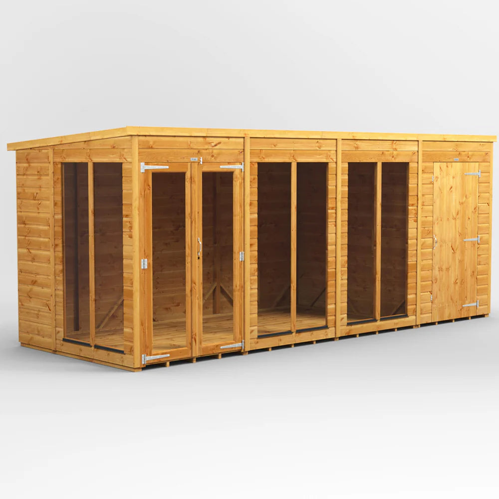 Pent Summerhouse with Side Store