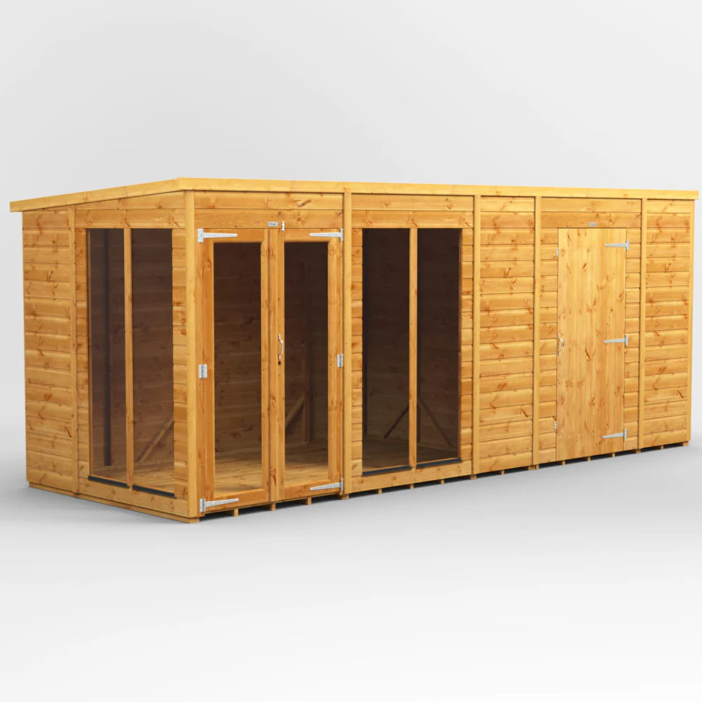 Pent Summerhouse with Side Store