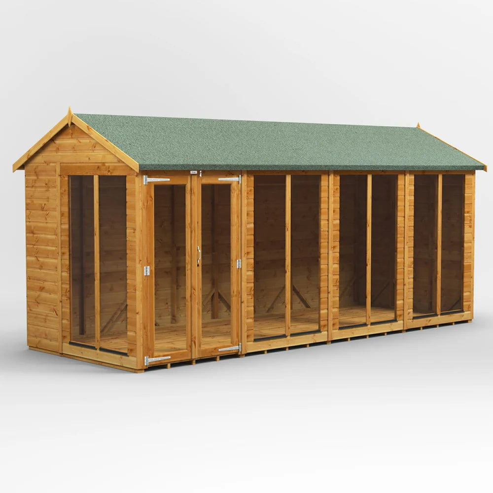 Apex Summerhouse with Side Shed
