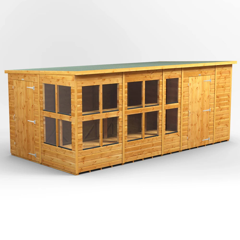 Pent Potting Shed with Side Store