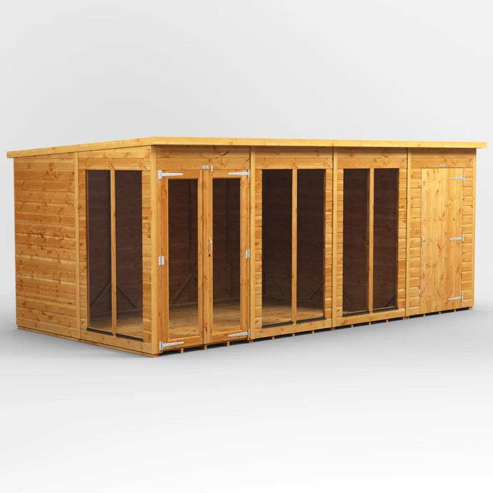 Pent Summerhouse with Side Store