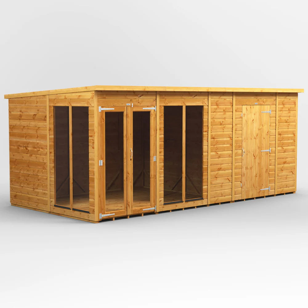 Pent Summerhouse with Side Store