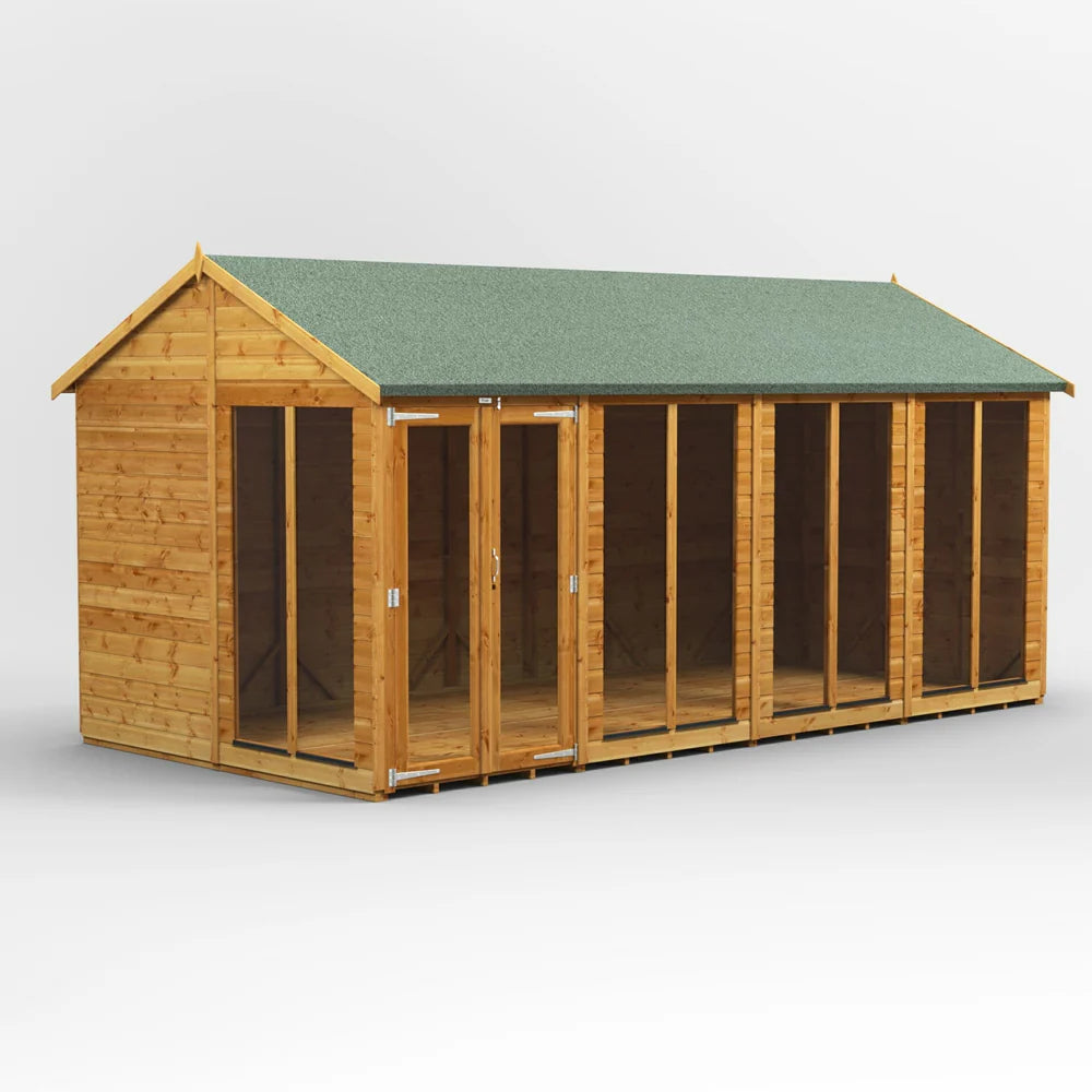 Apex Summerhouse with Side Shed