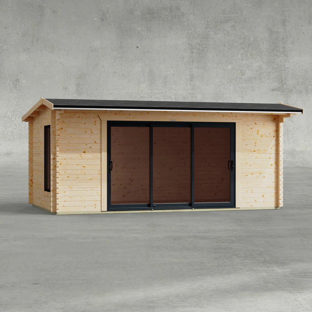 Aluminium Apex Log Cabin – 44mm