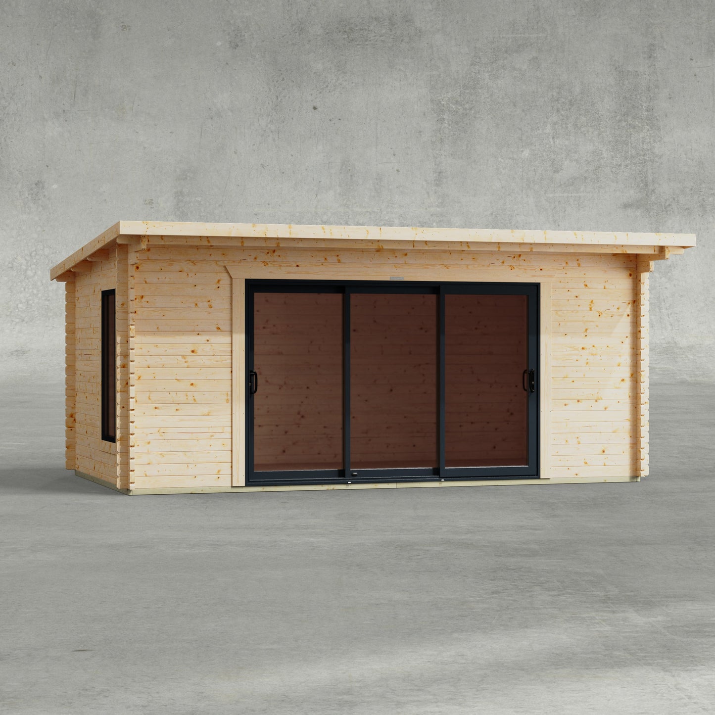 Pent Aluminium Log Cabin