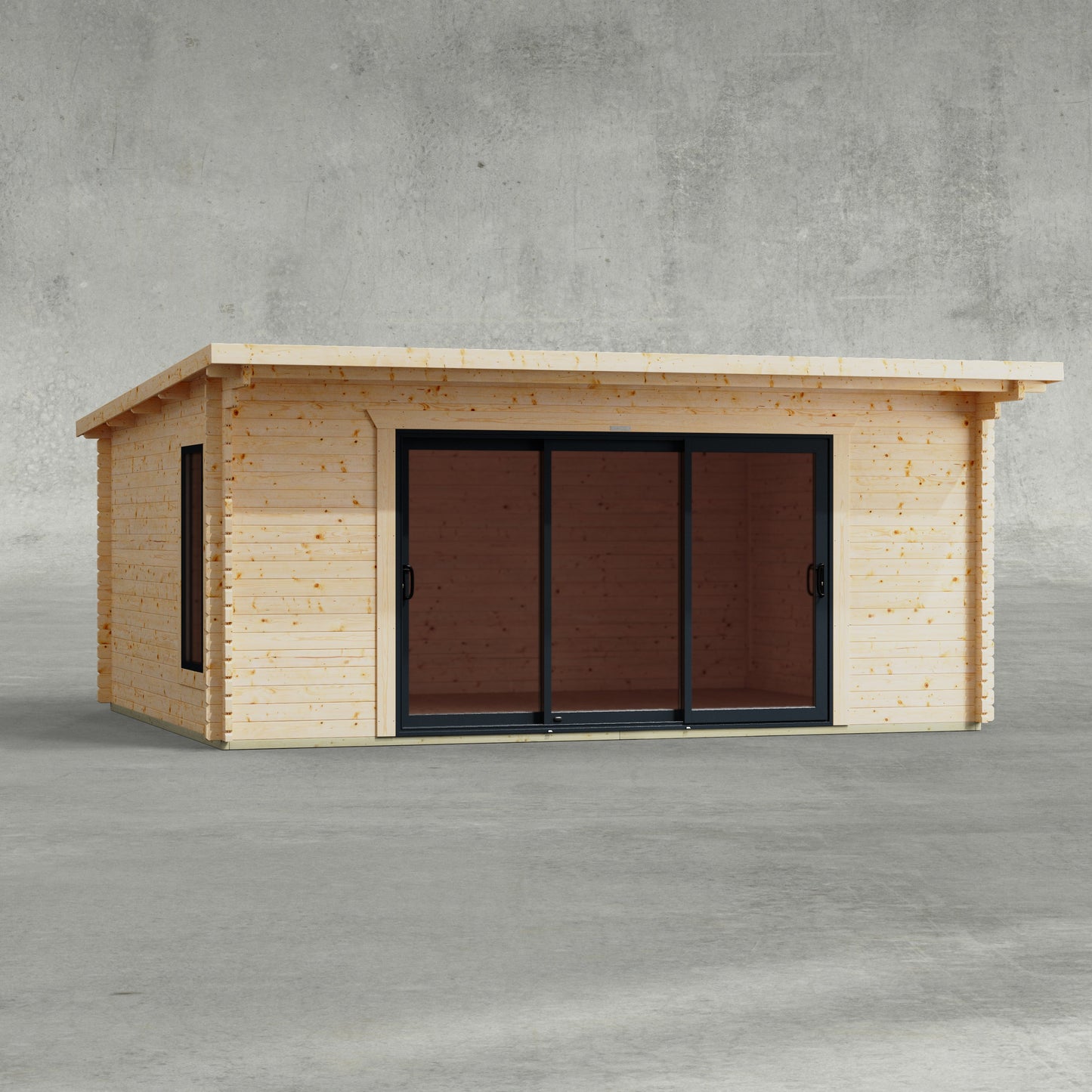 Pent Aluminium Log Cabin