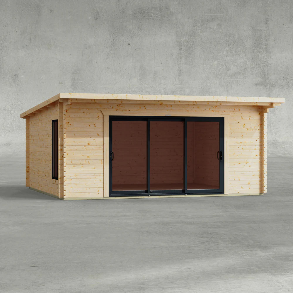 Pent Aluminium Log Cabin - 44mm