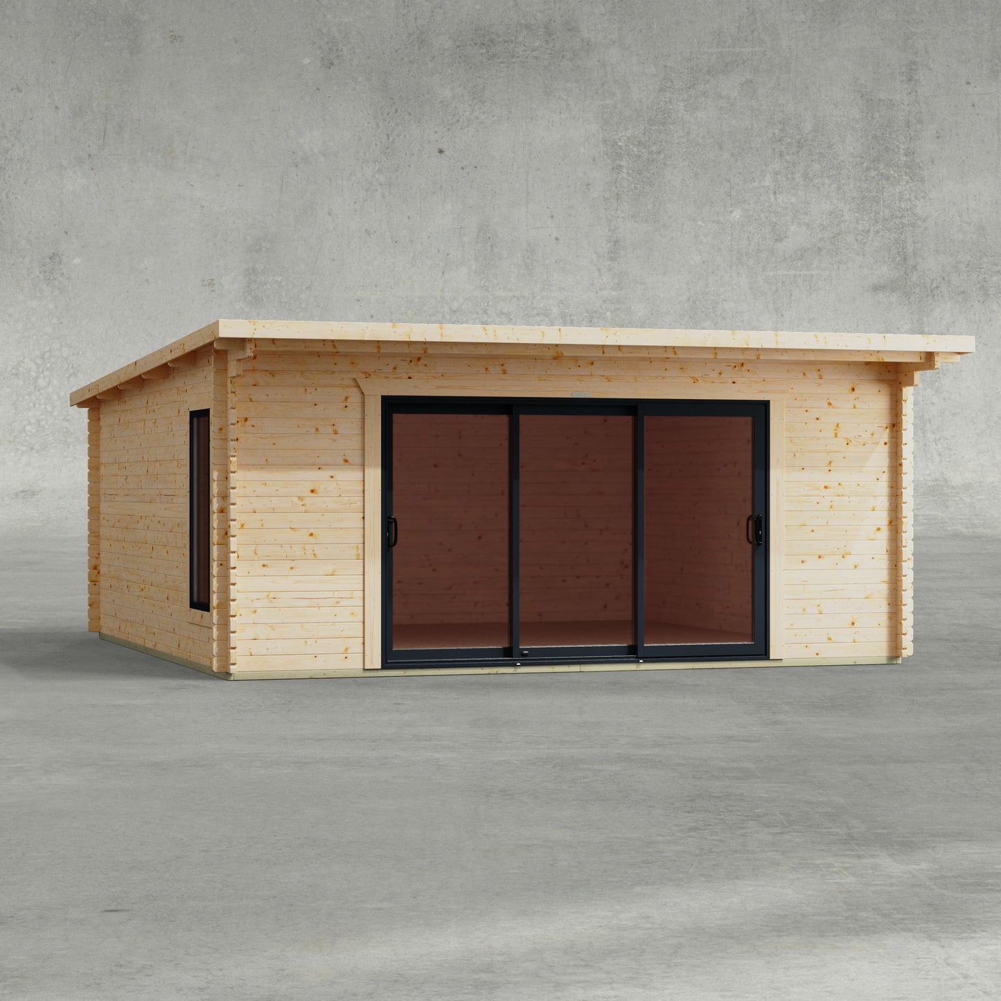 Pent Aluminium Log Cabin