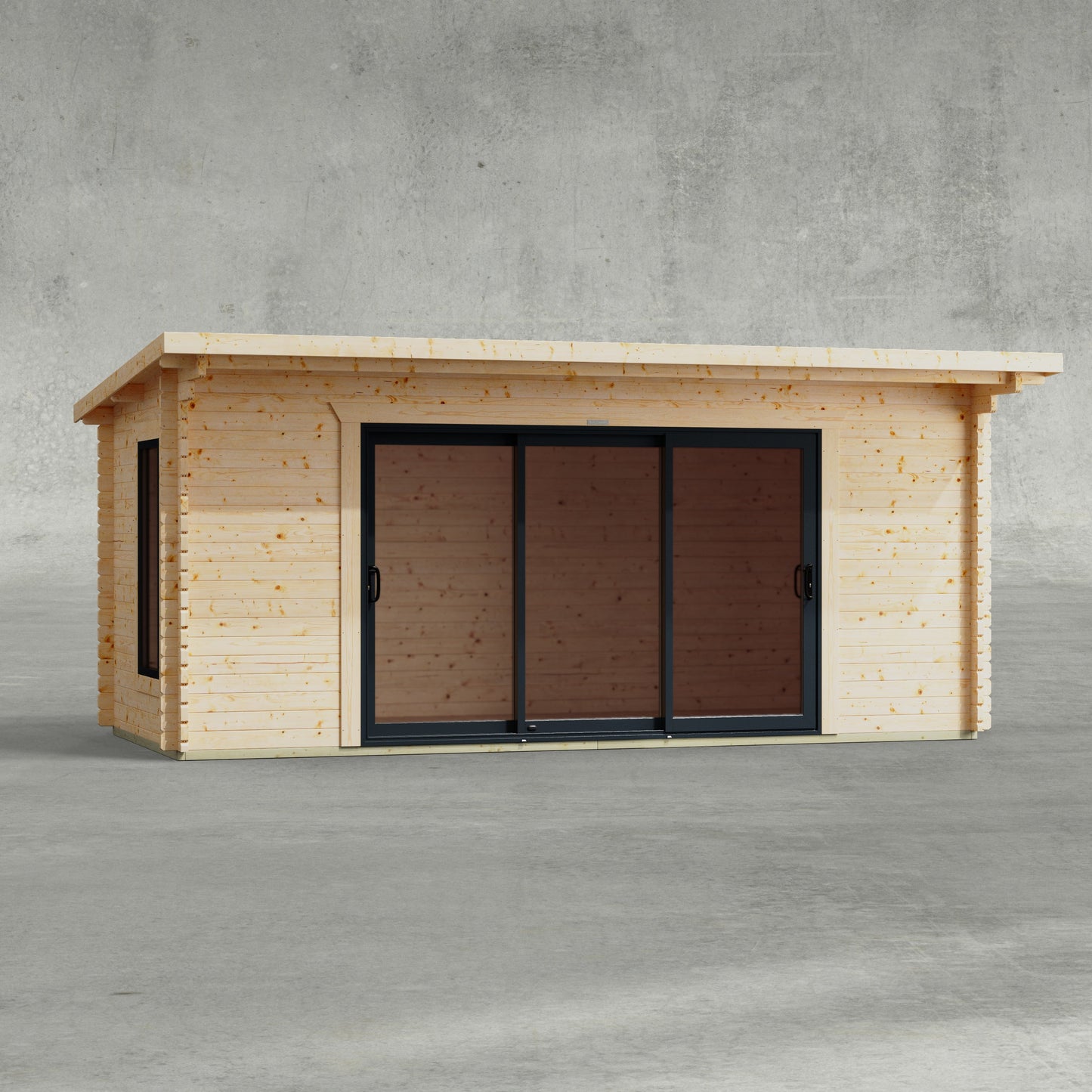 Pent Aluminium Log Cabin