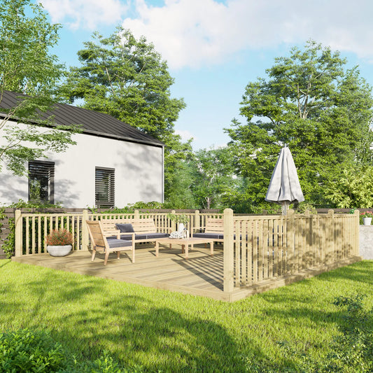 Powersheds Decking Kits - Handrails on Three Sides