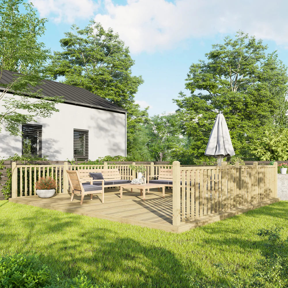 Decking Kit with Three-Sided Handrails