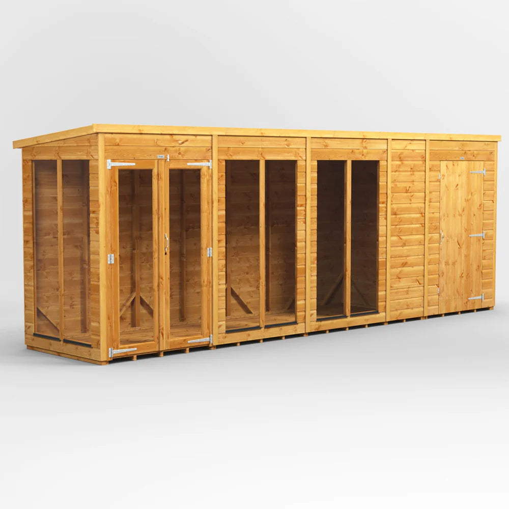 Pent Summerhouse with Side Store