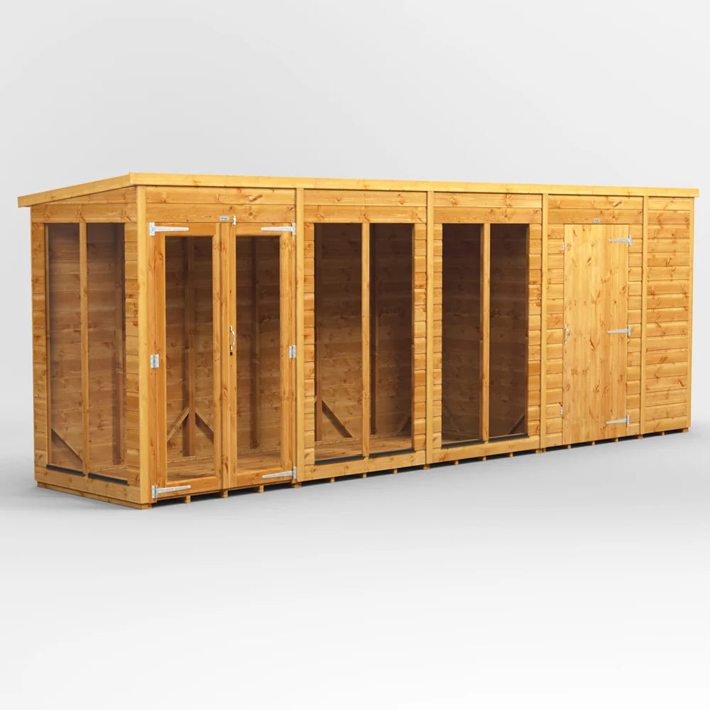 Pent Summerhouse with Side Store