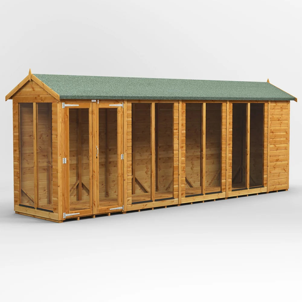 Apex Summerhouse with Side Shed