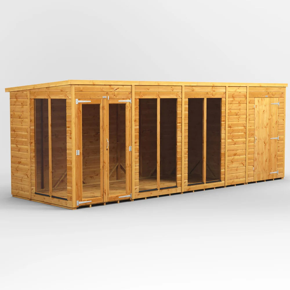 Pent Summerhouse with Side Store