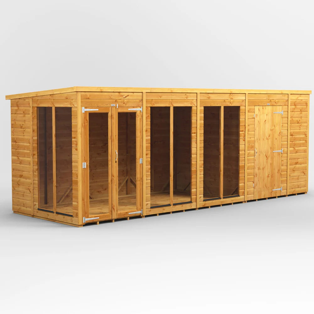 Pent Summerhouse with Side Store