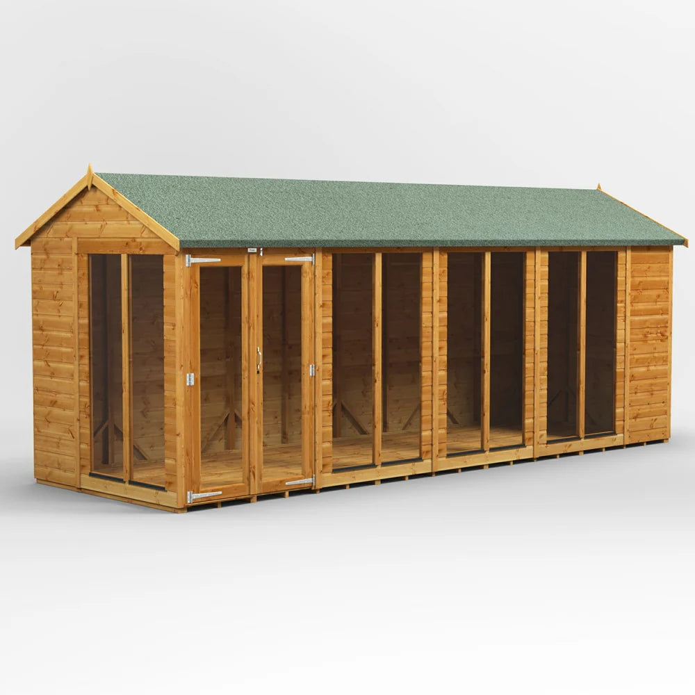 Apex Summerhouse with Side Shed
