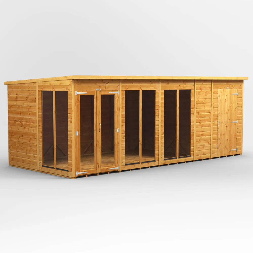 Pent Summerhouse with Side Store