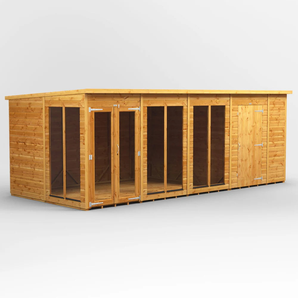 Pent Summerhouse with Side Store