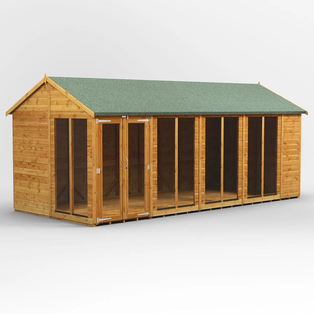Apex Summerhouse with Side Shed