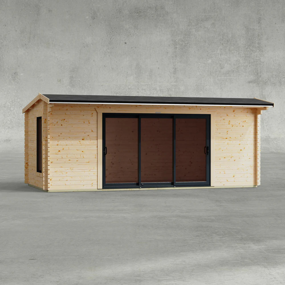 Aluminium Apex Log Cabin – 44mm