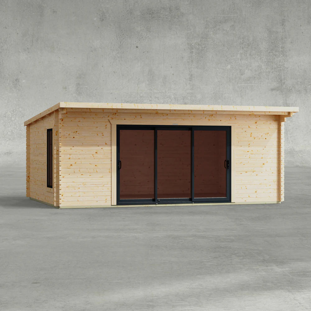 Pent Aluminium Log Cabin - 44mm