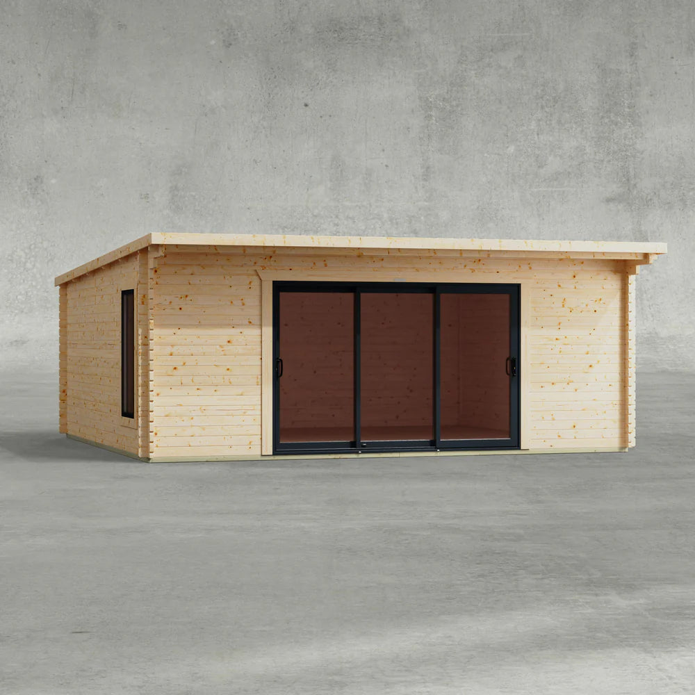Pent Aluminium Log Cabin - 44mm