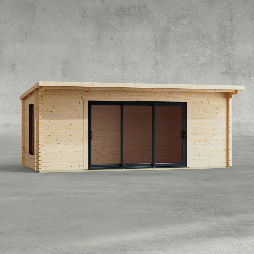 Pent Aluminium Log Cabin - 44mm