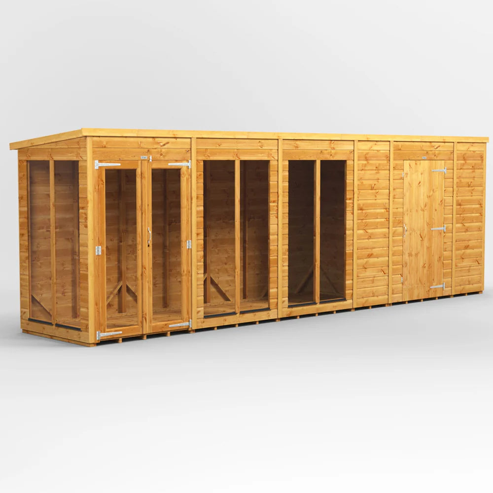 Pent Summerhouse with Side Store