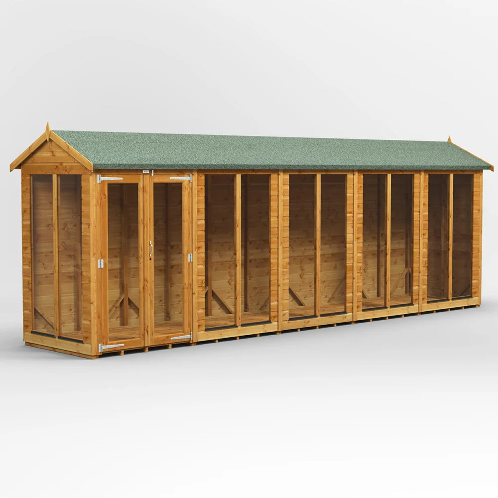 Apex Summerhouse with Side Shed