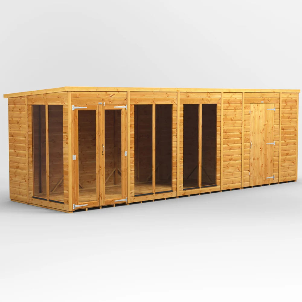 Pent Summerhouse with Side Store