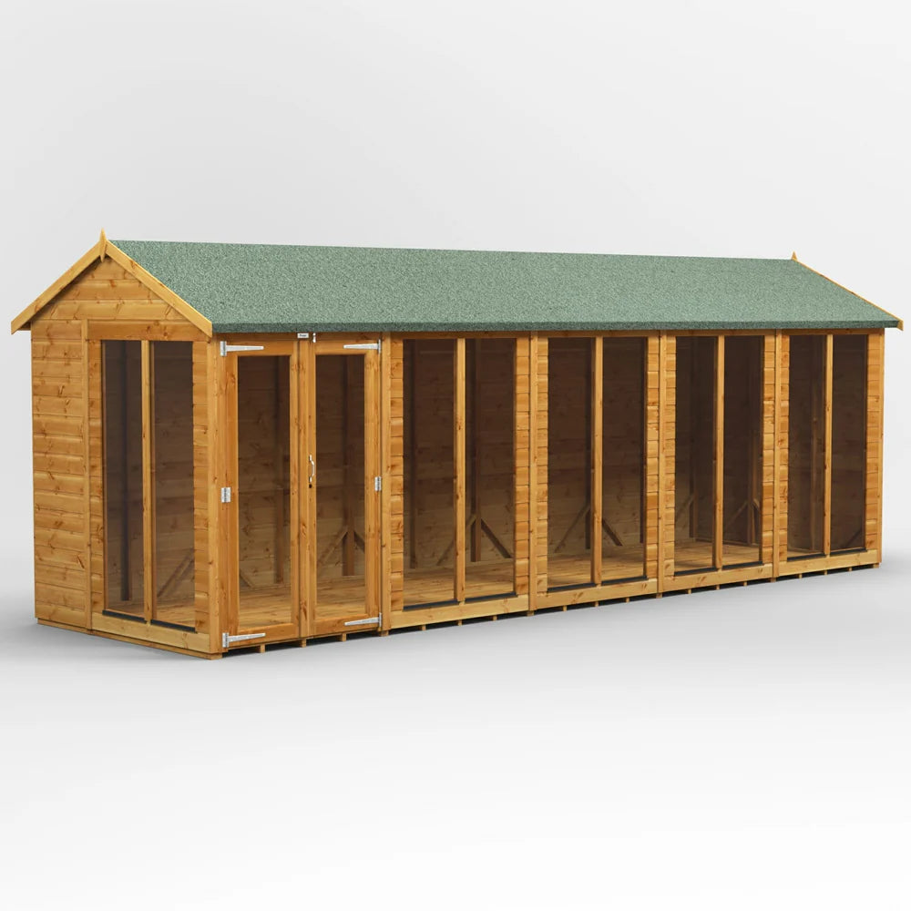 Apex Summerhouse with Side Shed
