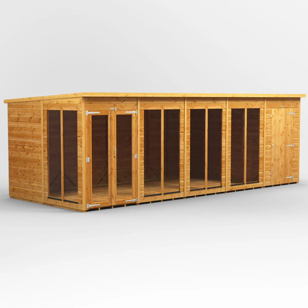 Pent Summerhouse with Side Store