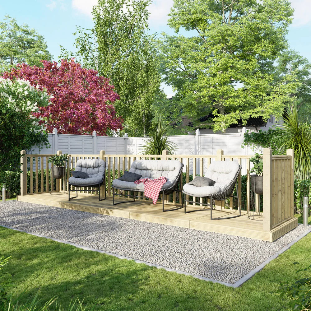 Decking Kit with Three-Sided Handrails
