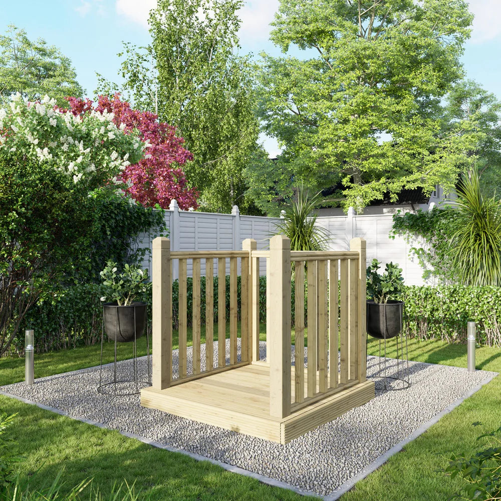 Powersheds Decking Kits - Handrails on Three Sides