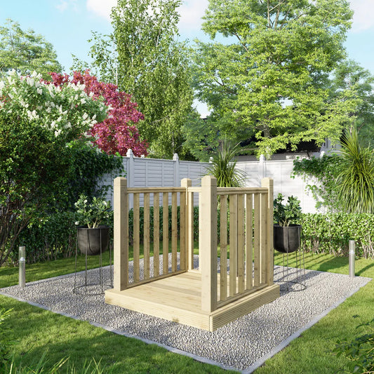 Powersheds Decking Kits - Handrails on Three Sides