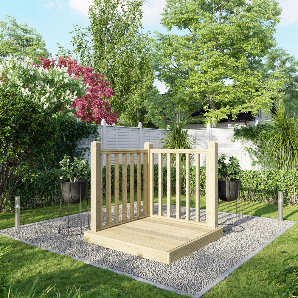 Powersheds Decking Kits - Handrails on Two Sides