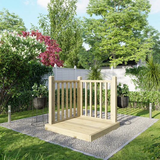 Powersheds Decking Kits - Handrails on Two Sides