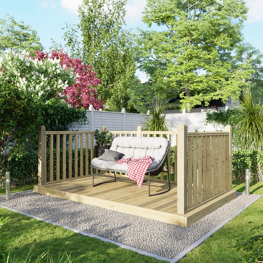 Decking Kit with Three-Sided Handrails