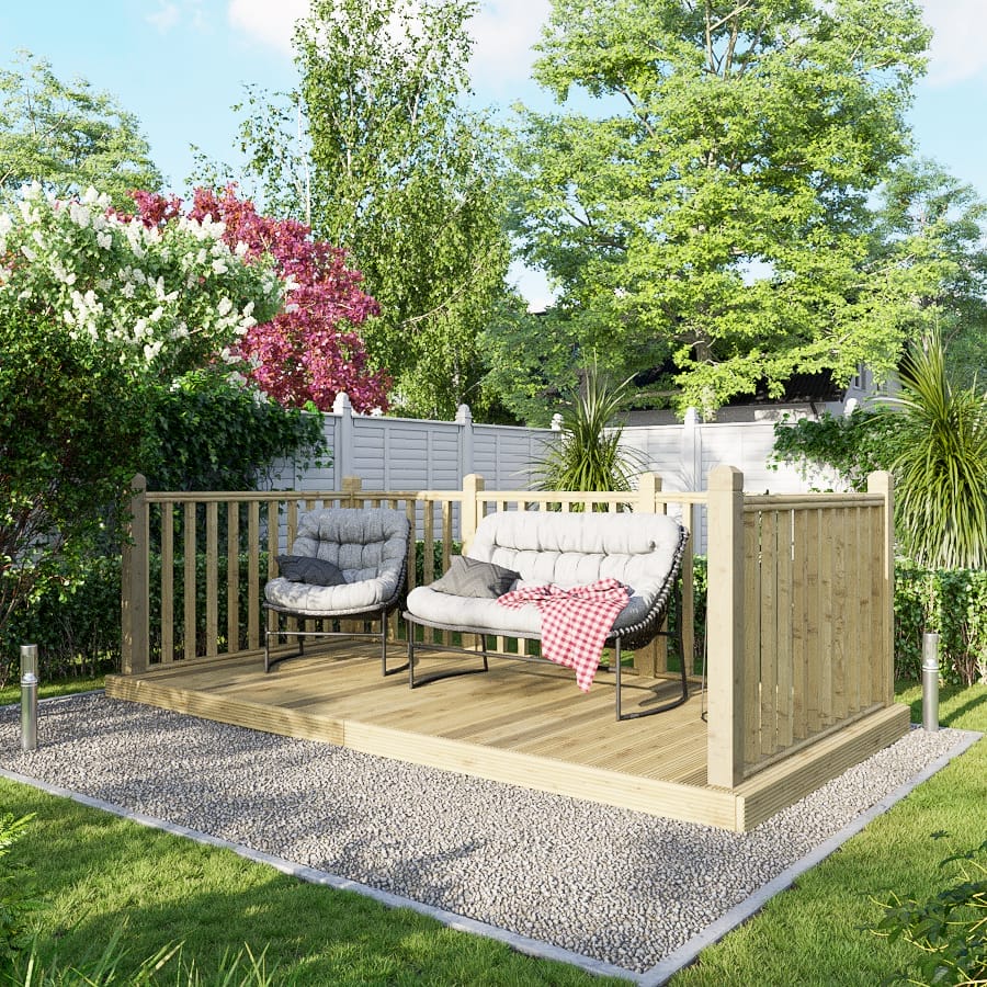 Decking Kit with Three-Sided Handrails