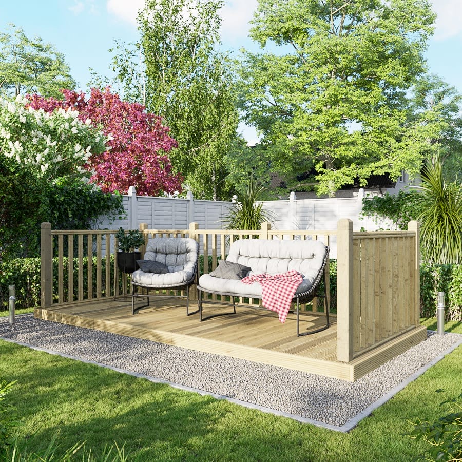 Decking Kit with Three-Sided Handrails