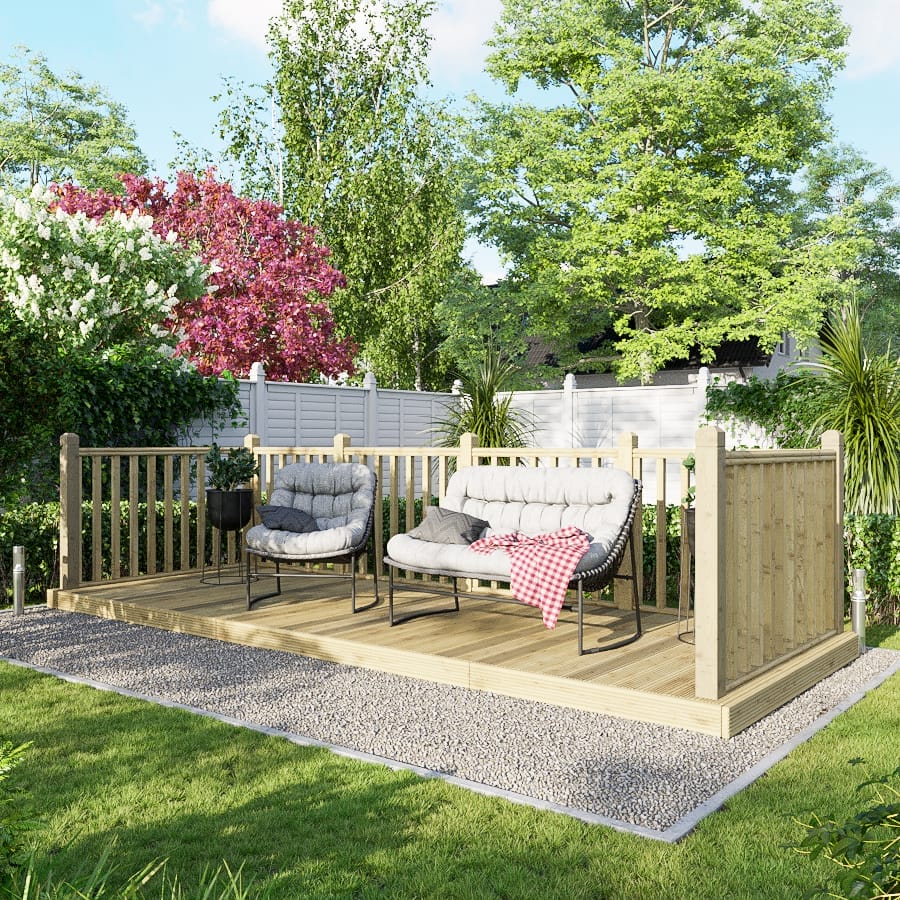 Decking Kit with Three-Sided Handrails