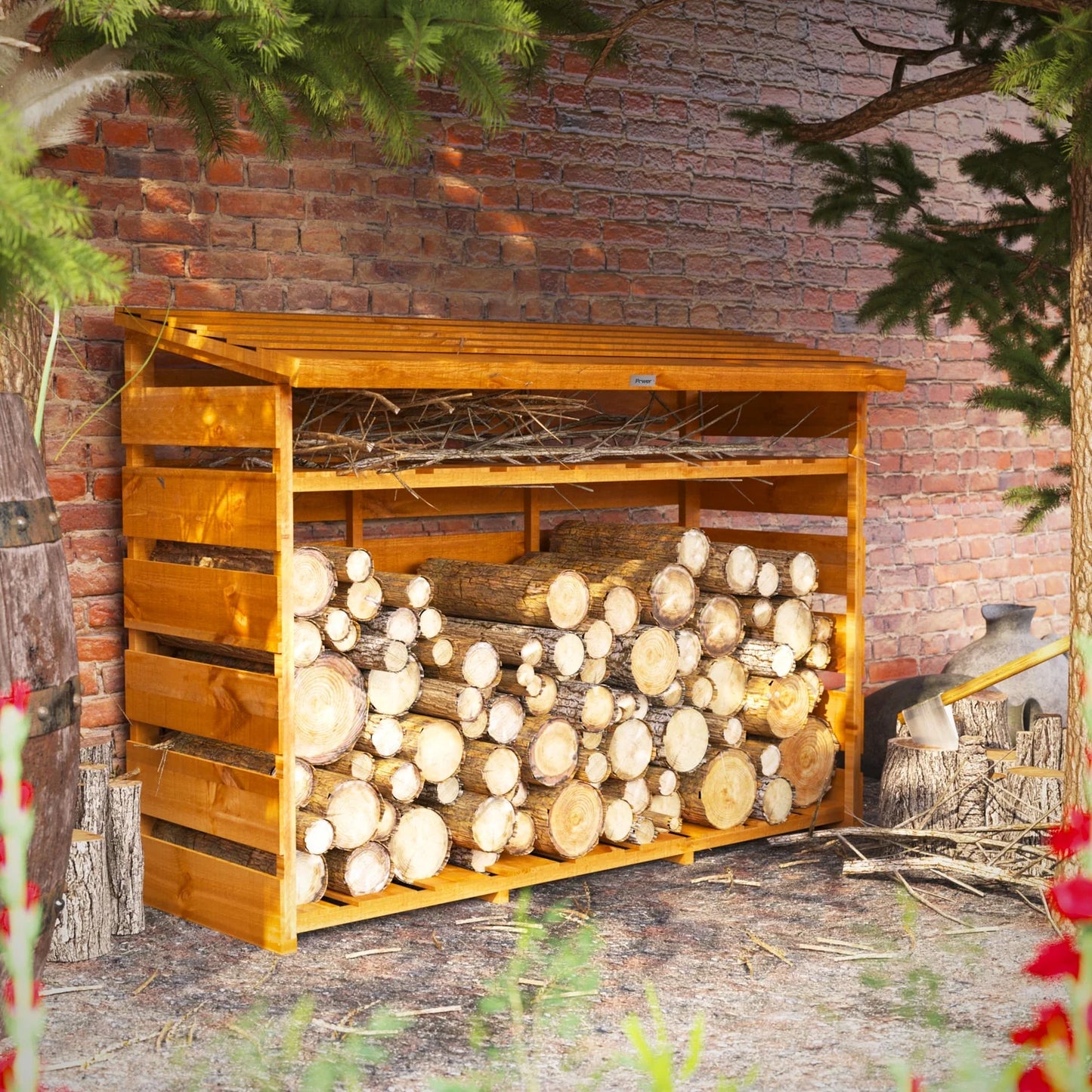 Wooden Log Store