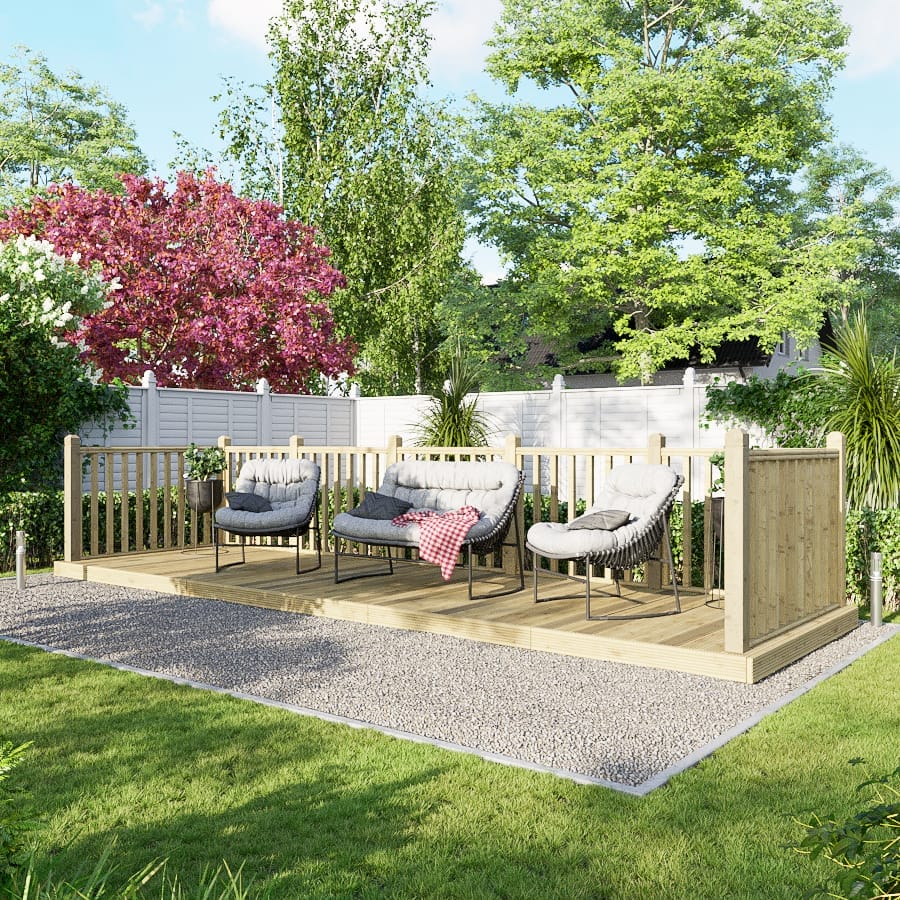 Decking Kit with Three-Sided Handrails