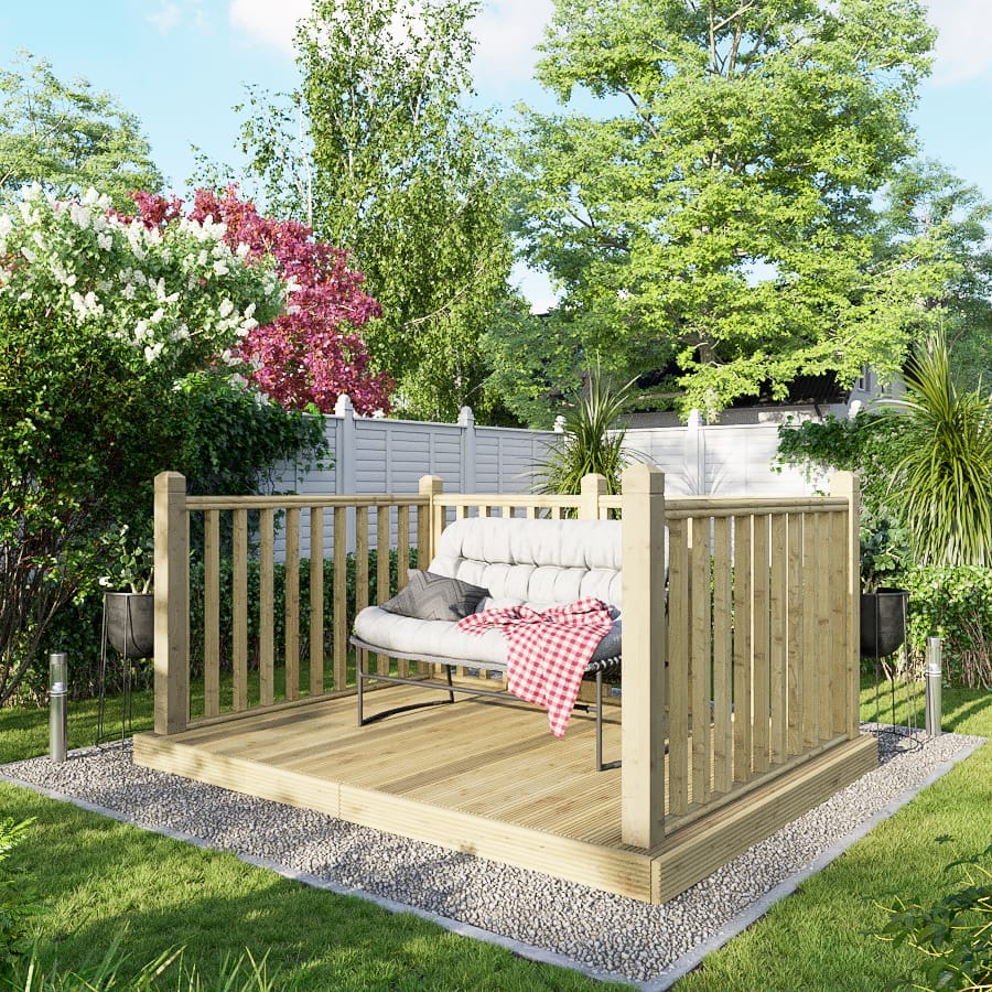 Decking Kit with Three-Sided Handrails