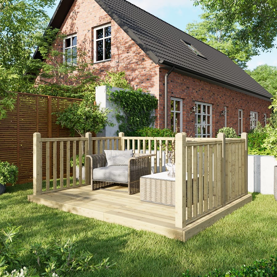 Decking Kit with Three-Sided Handrails