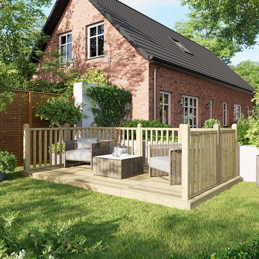 Decking Kit with Three-Sided Handrails