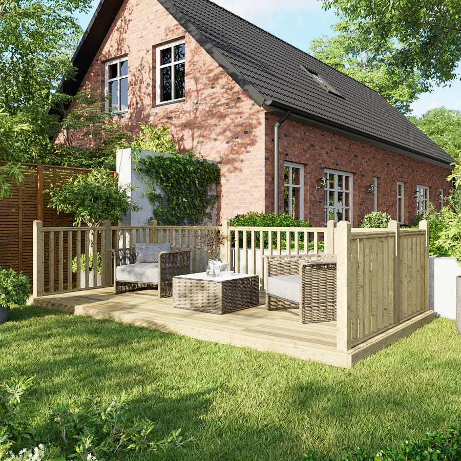 Decking Kit with Three-Sided Handrails