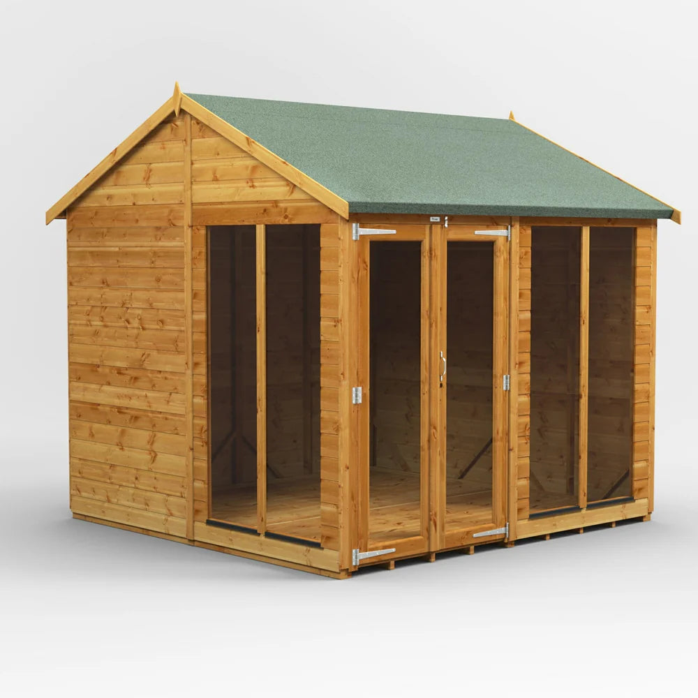 Apex Summerhouse with Side Shed