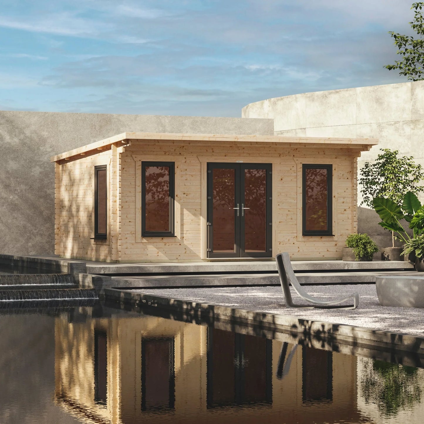 Power Pent Log Cabin - 44mm